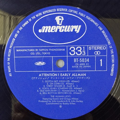 Allman Joys ‎– Early Allman (LP)