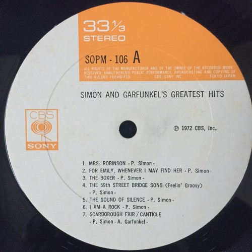 Simon & Garfunkel ‎– Simon And Garfunkel's Greatest Hits (LP)
