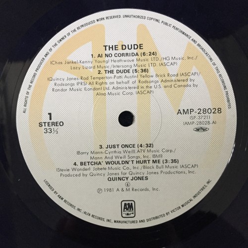 Quincy Jones ‎– The Dude (LP)