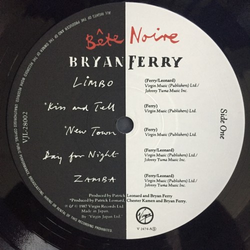 Bryan Ferry ‎– Bête Noire (LP)