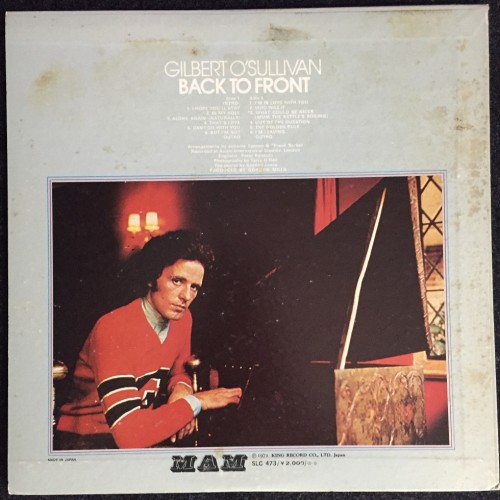 Gilbert O'Sullivan ‎– Back To Front (LP)